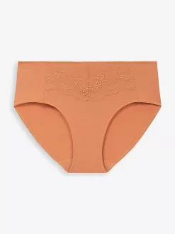 Quần lót nữ VISCOSE dáng brief phối ren lụa thấm hút tốt