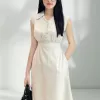 Đầm Nữ Dáng A Xòe Tay Chờm Trẻ Trung