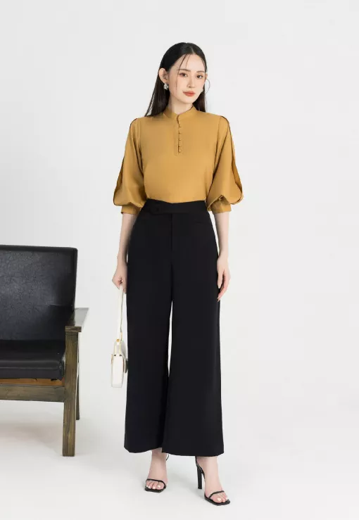Áo Sơ Mi Nữ Cổ Tàu Cài Khuy