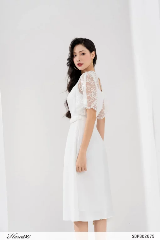 Đầm Xòe Phối Ren SDPBC2075