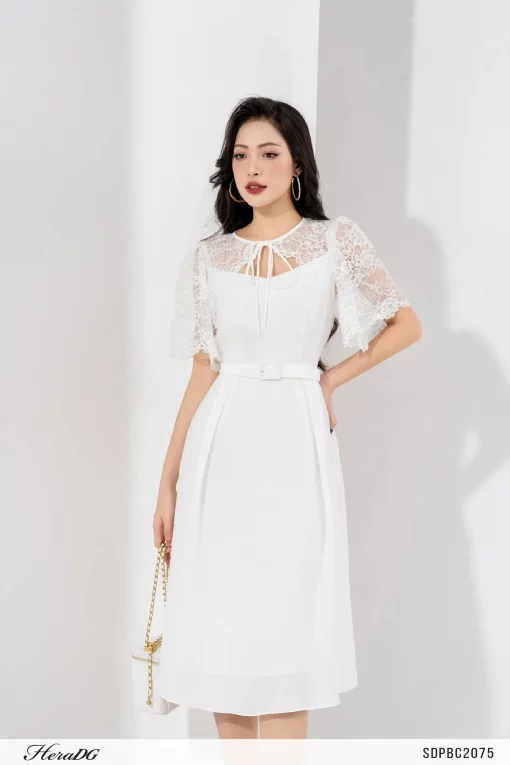 Đầm Xòe Phối Ren SDPBC2075