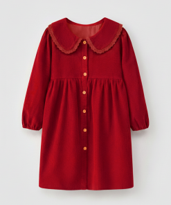 Đầm nhung dài tay bé gái Rabity