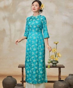 ÁO DÀI NỮ ĐÍNH HOA KÈM QUẦN SLINE