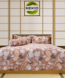 Bộ chăn ga lụa Tencel lá đỏ