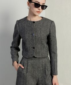 Alternative view of Áo khoác nữ dáng ngắn SPearl