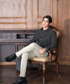 Alternative view of ÁO JACKET DẠ CỔ BẺ Lecardo