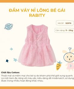 Alternative view of Đầm váy nỉ lông bé gái Rabity