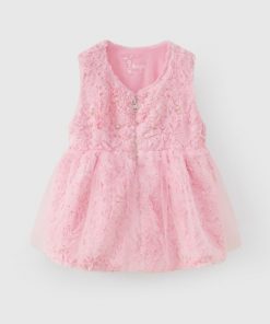 Đầm váy nỉ lông bé gái Rabity