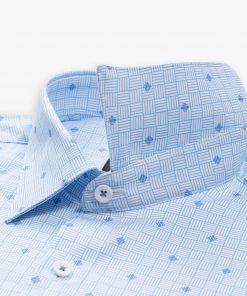 Alternative view of Áo Sơ Mi Cộc Tay Xanh, Hoạ Tiết, Kháng Khuẩn BILUXURY