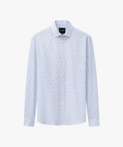 Alternative view of Áo Sơ Mi Dài Tay Xanh Nhạt Thiết Kế Hoạ Tiết Cao Cấp BILUXURY