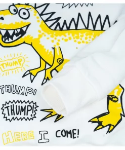 Alternative view of Áo TEDT da cá dáng rộng in khủng long vàng DFM