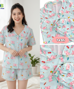 Bộ ngủ nữ ngắn tay Chou Le