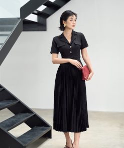 Alternative view of Đầm liền nữ xếp li SPearl