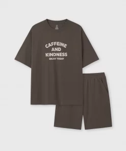 Bộ mặc nhà nam Cotton USA có hình in CANIFA