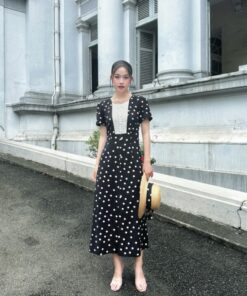 ĐẦM CHẤM BI CỔ TRÒN Sline