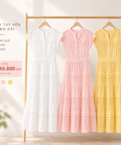 Váy tay hến dáng dài